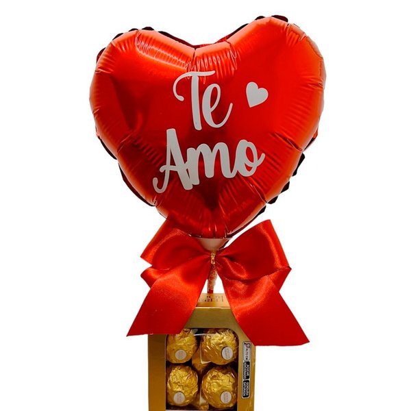 Balão Coração e Ferrero