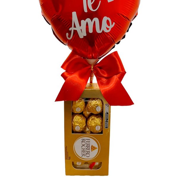 Balão Coração e Ferrero