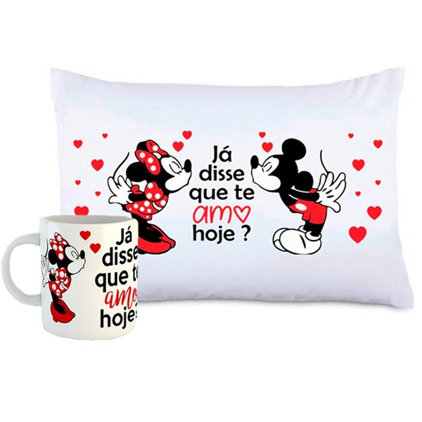 Kit Presente Almofada e Caneca "Ja disse que te amo hoje"