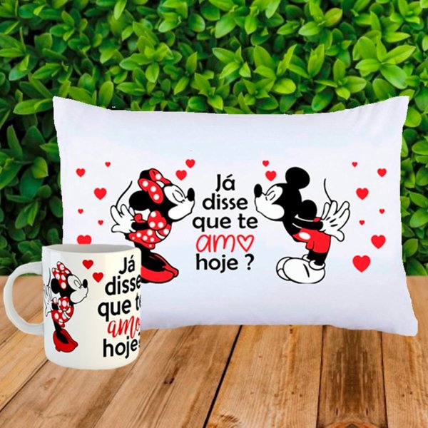 Kit Presente Almofada e Caneca "Ja disse que te amo hoje"