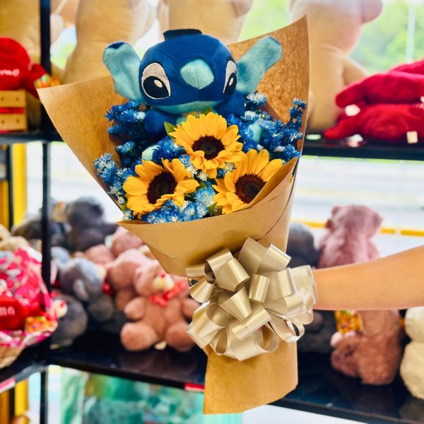 Buquê Brilho Stitch Azul