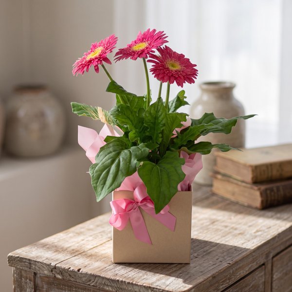 Gerberas Vaso