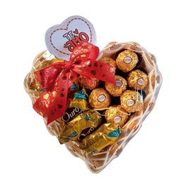 Imagem de Cesta Coração Média com Chocolates