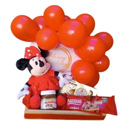 Imagem de Cesta de Aniversário Minnie com Balões 
