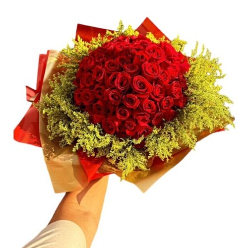 Mega Buquê Luxuoso com 100 Rosas Vermelhas 