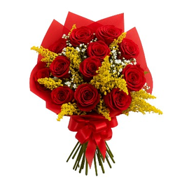 Imagem de Buquê Especial com 12 Rosas Vermelhas