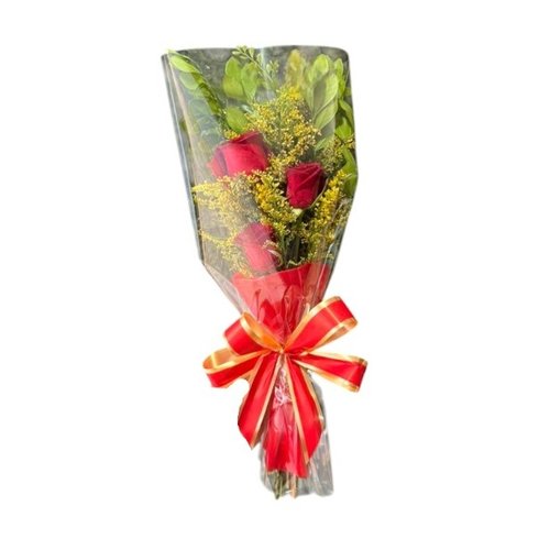 Ramalhete Especial com 3 Rosas Vermelhas