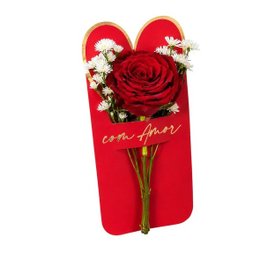 Imagem de Cartão Flor Com Amor Rosa Vermelha