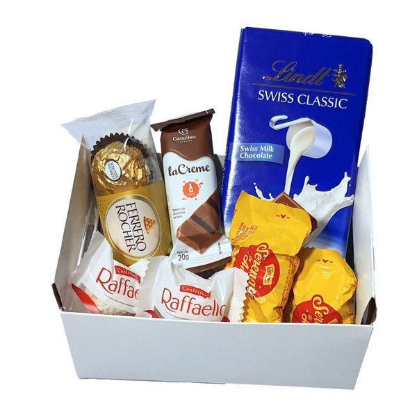 Cesta Pequena para Presentear Lindt, Ferrero Rocher