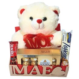 Imagem de Cesta Mãe Com Urso Amor Ferrero Rocher Trento