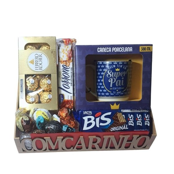 Cesta Super Pai para Presentear o Pai com Bombons