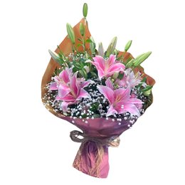 Imagem de Buquê de Lírios Cor De Rosa
