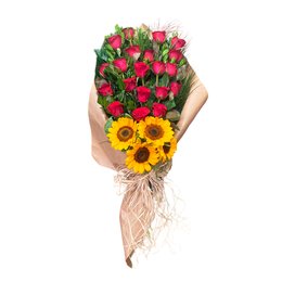 Imagem de Ramalhete Rosas e Girassóis