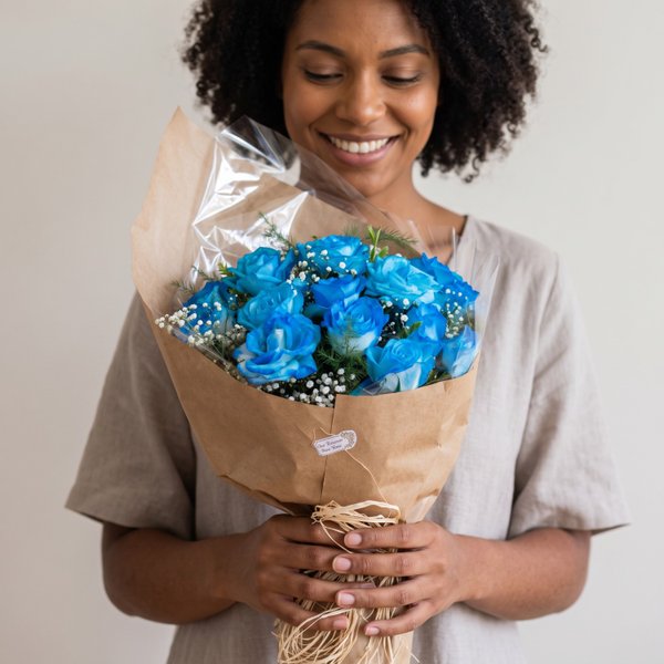 Buquê de Rosas Azul