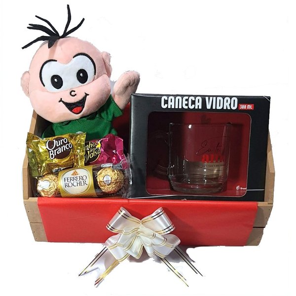 Cesta Cebolinha Original Caneca Eu Te Amo Licenciado