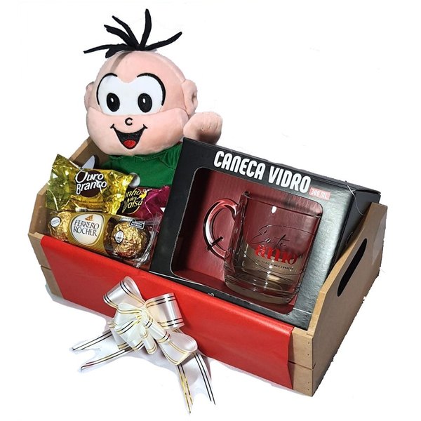 Cesta Cebolinha Original Caneca Eu Te Amo Licenciado