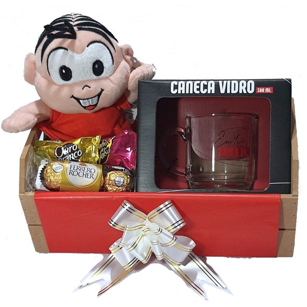 Cesta Turma da Mônica Caneca Eu Te Amo Licenciado