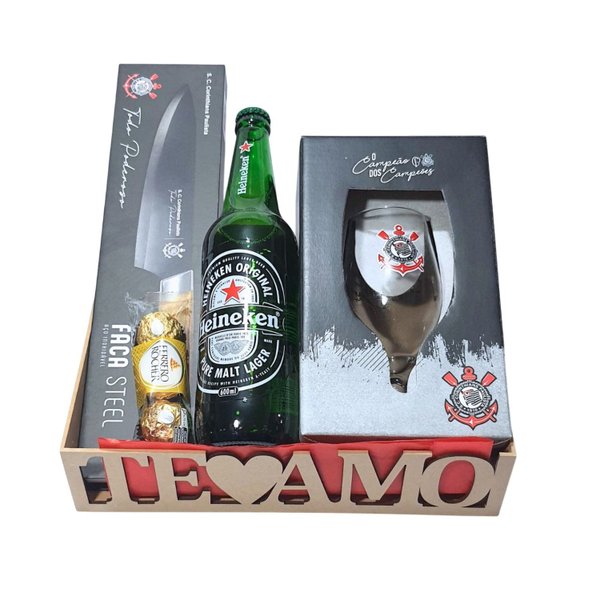 Cesta Cerveja e Taça para o Corinthiano
