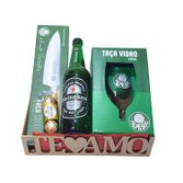 Cesta Palmeiras Pai com Faca, Taça e Cerveja