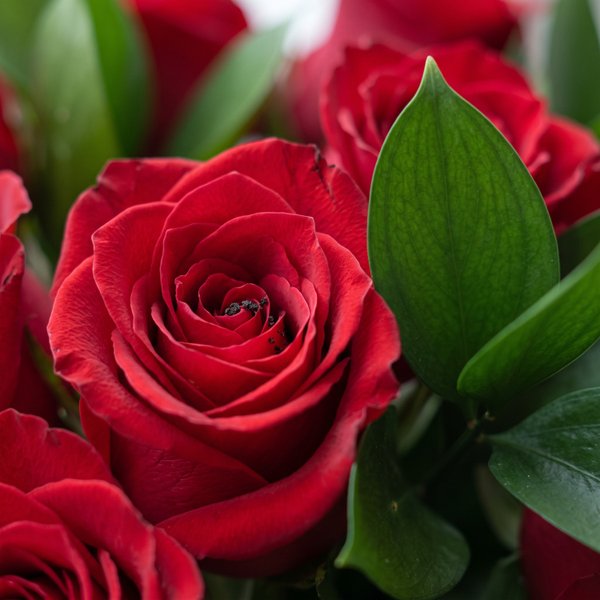 Buquê Clássico com 12 Rosas Vermelhas