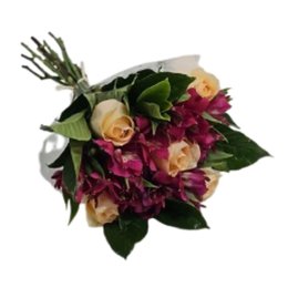 Imagem de Buquê Charmoso de Rosas e Astromelias