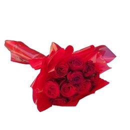 Imagem de Buquê Romântico de 12 Rosas Vermelhas