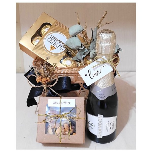 Cesta Ferrero e Chandon Luxo