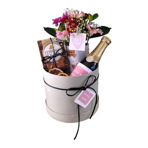 Box Espumante e Ferrero Você é Linda