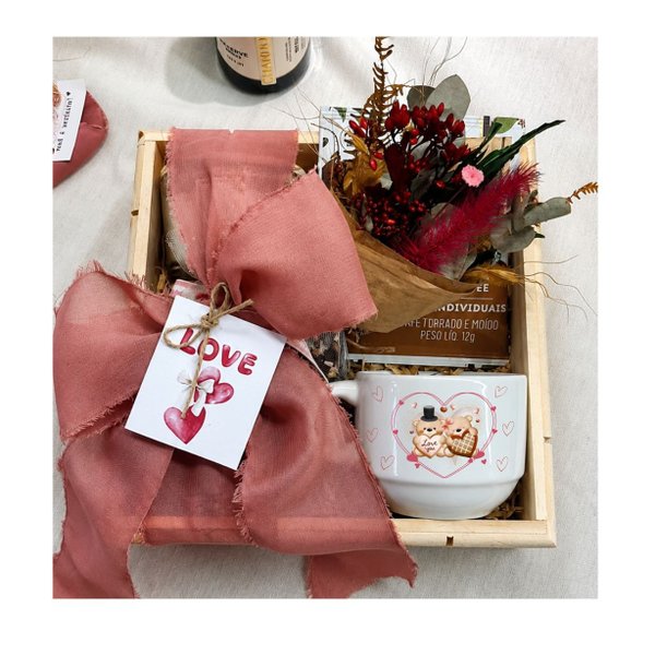 Cesta Chocolate, Vela e Café Love 
