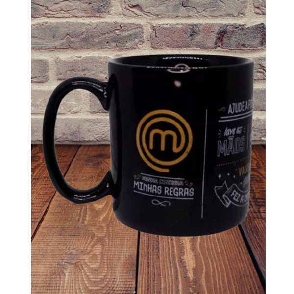 Caneca Preta De Cerâmica Masterchef Brasil