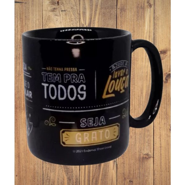 Caneca Preta De Cerâmica Masterchef Brasil