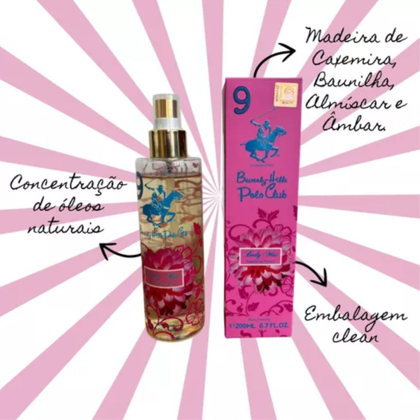 Perfume Body Mist Beverly Hills Polo Club 9 Feminino 
