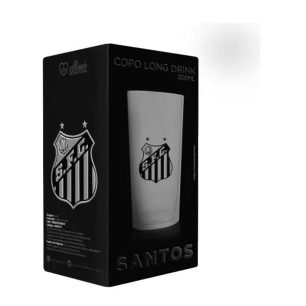 Copo Cylinder Long Drink Prime Santos Futebol Clube 
