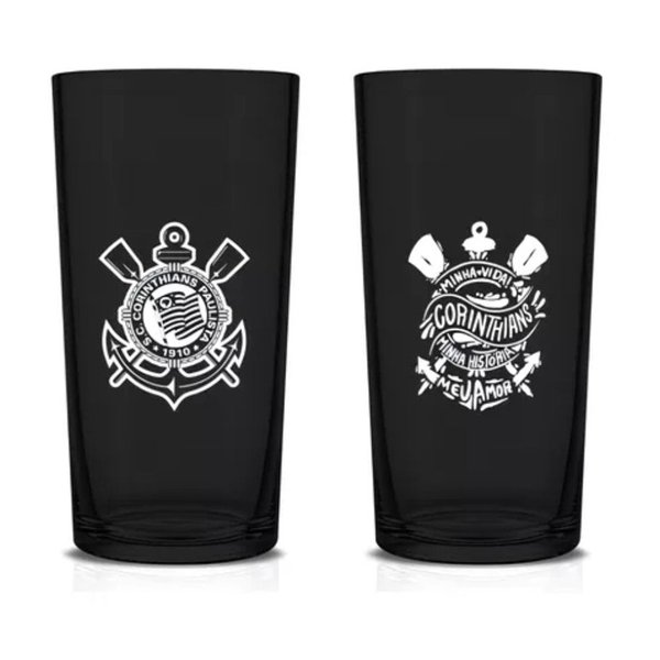 Copo Cylinder Long Drink Prime Corinthians 300ml