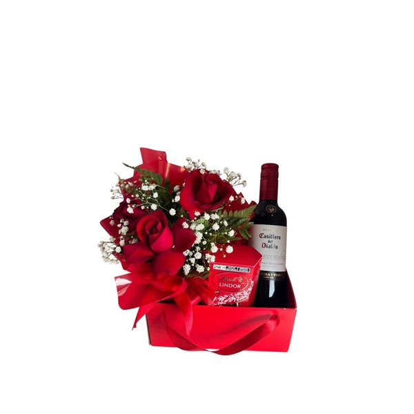 Caixa Romance com Vinho