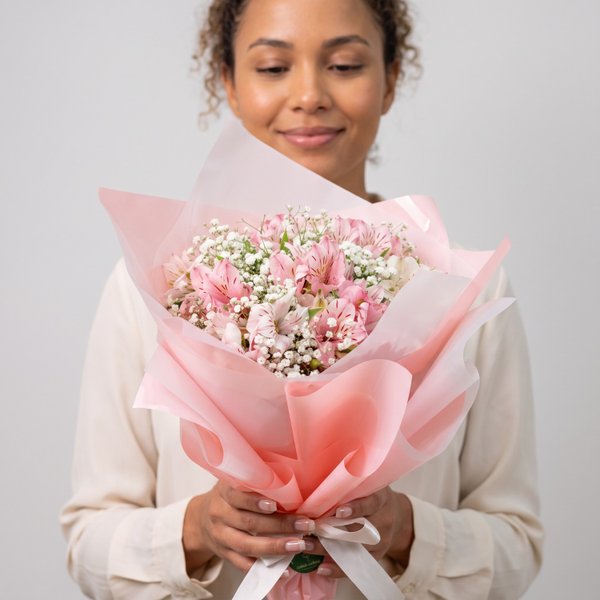 Astromelias com Gypsophila