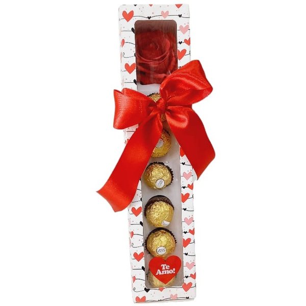 Rosa unicaTe Amo com Ferrero Rocher