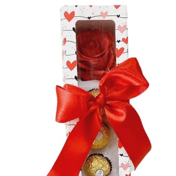 Rosa unicaTe Amo com Ferrero Rocher