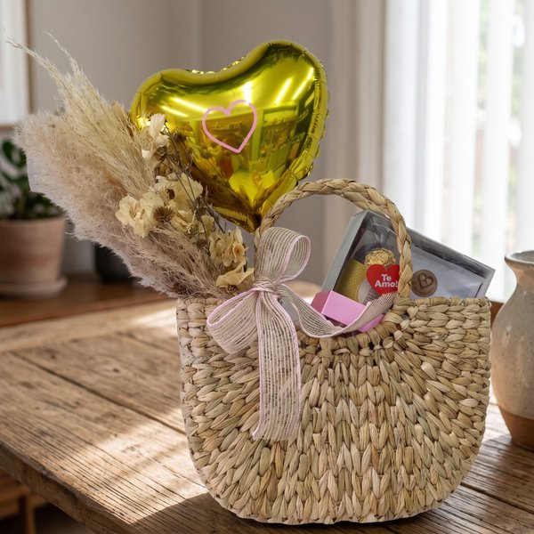 Linda bolsa de palha