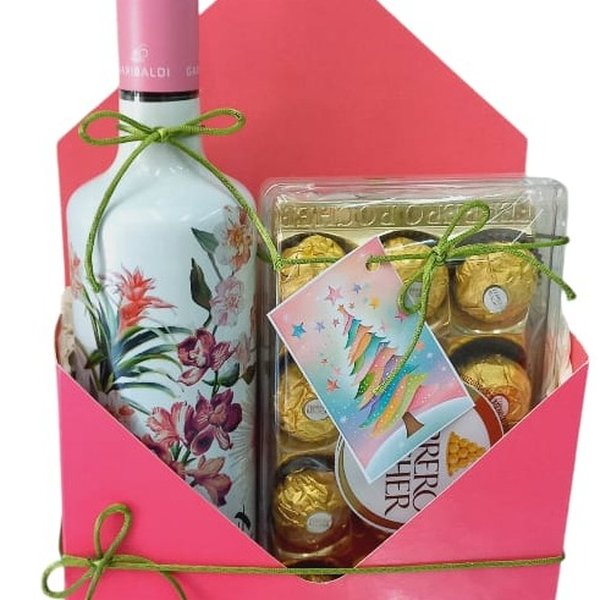 Envelope Relax Com Vinho Rosé