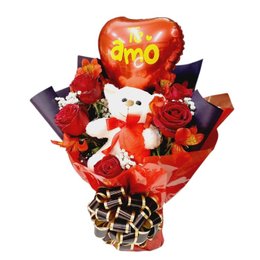 Imagem de Buque amor com rosas importadas