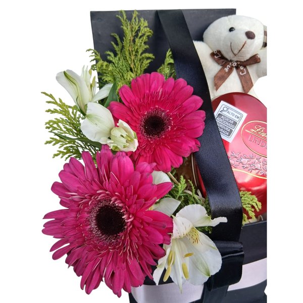 Gérbera Do Amor e Chocolate Lindt