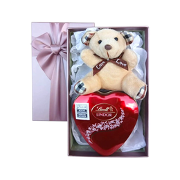 Imagem de Caixa com Chaveiro Pelúcia e Lindt 