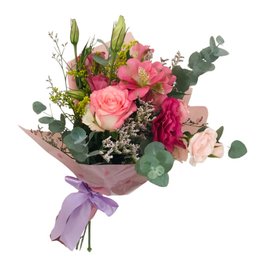 Imagem de Ramalhete com mix de flores rosa