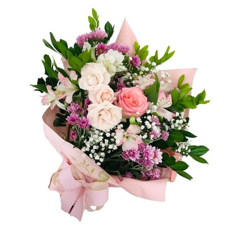 Floral com mix de Flores Rosa