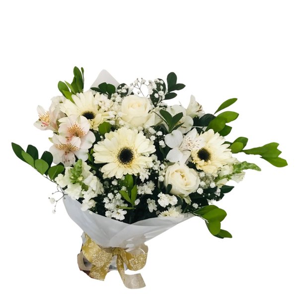 Floral com mix de flores brancas 