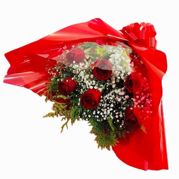 Buquê com 6 Rosas 