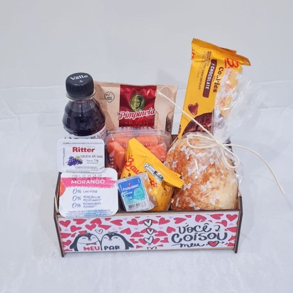 Mini Caixote Café Da Manhã Romântico