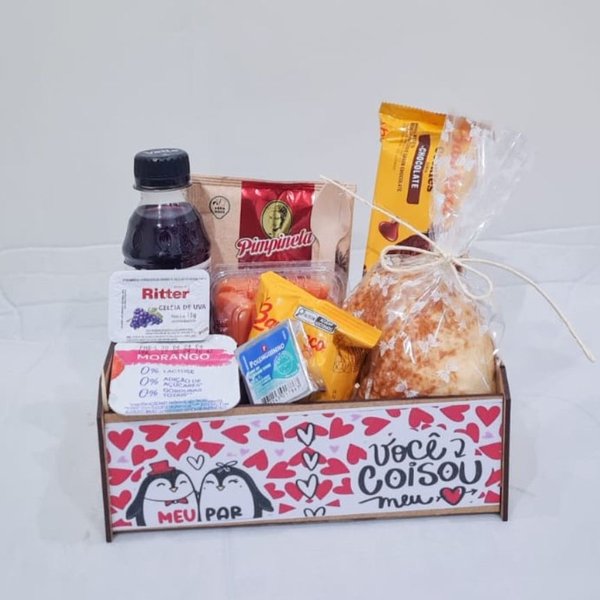 Mini Caixote Café Da Manhã Romântico
