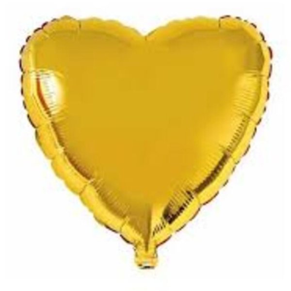 Balão Coração dourado 22 cm